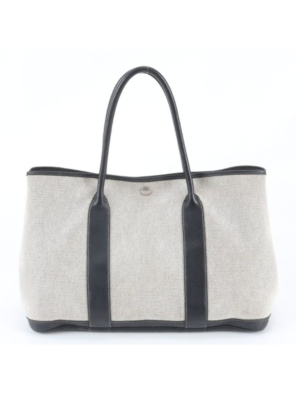 Hermes Garden Party PM Leather Tote Shoulder Hand Black